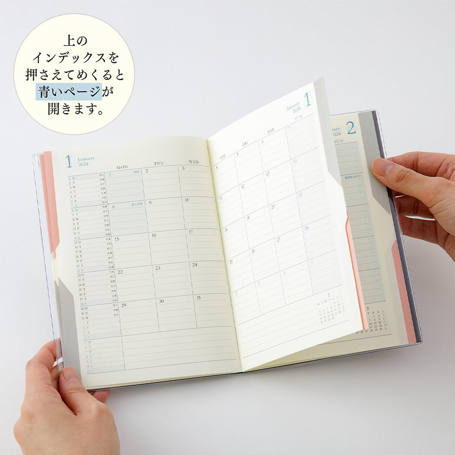 MIDORI - Double Schedule 2024 - B6 schwarz