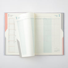 Laden Sie das Bild in den Galerie-Viewer, MIDORI - Double Schedule To Do 2024 - B6 Blau