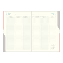 Laden Sie das Bild in den Galerie-Viewer, MIDORI - Double Schedule To Do 2024 - B6 Blau