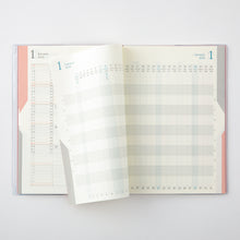 Laden Sie das Bild in den Galerie-Viewer, MIDORI - Double Schedule Progress 2024 - B6 hellrosa