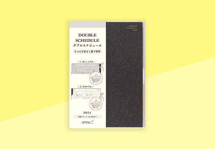 MIDORI - Double Schedule 2024 - B6 schwarz