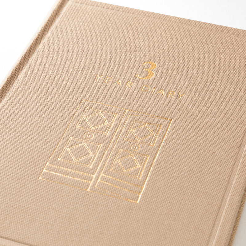 MIDORI - 3 Year Diary Gate Mini - Beige