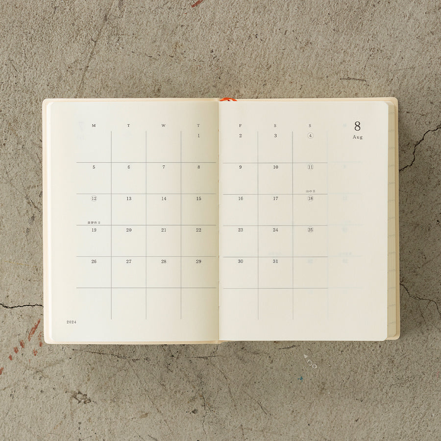 MIDORI - MD Notizbuch Kalender - A5 1 Day 1 Page 2024