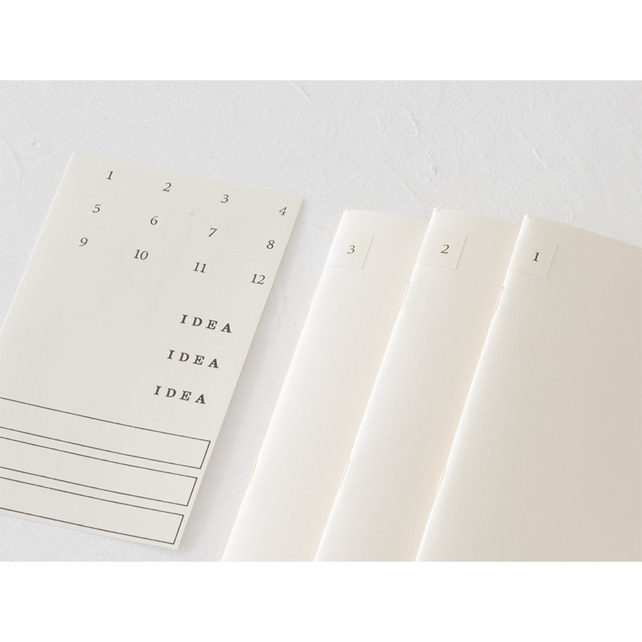 MIDORI - MD Notebook Light (3er-Pack) - B6 slim blank