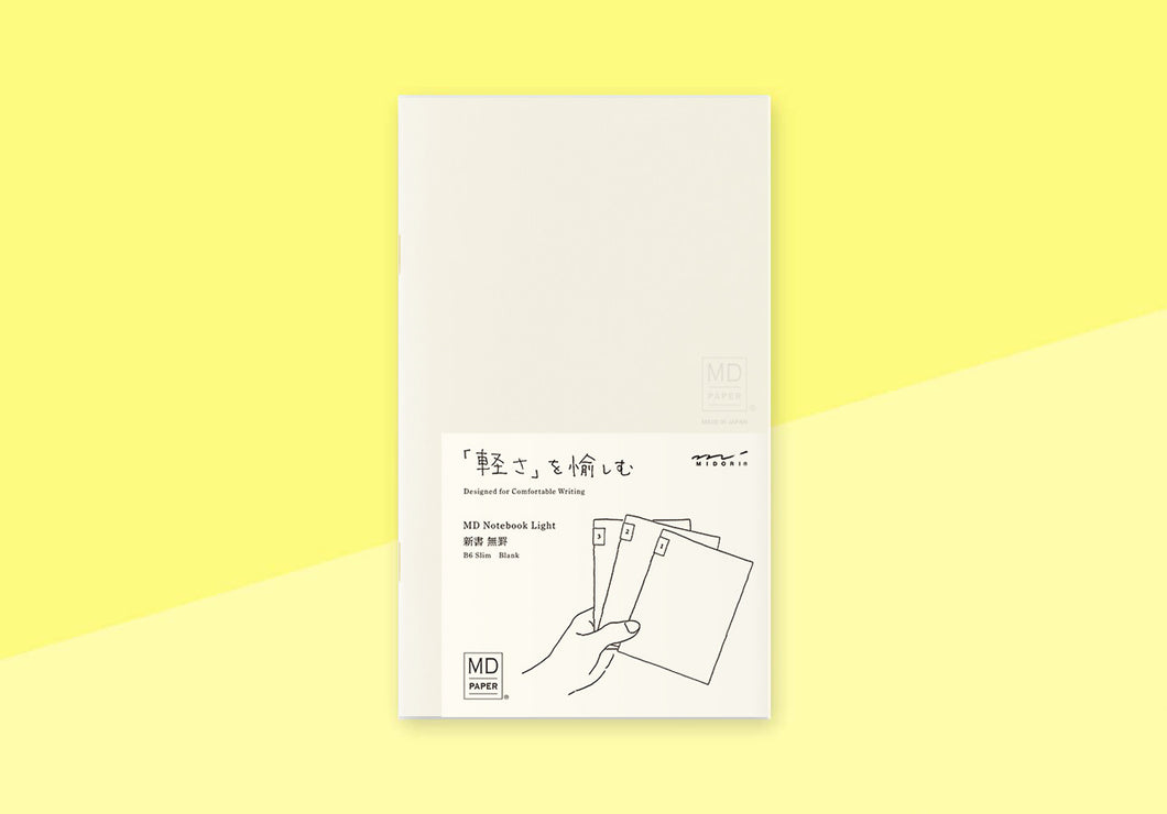 MIDORI - MD Notebook Light (3pcs pack) - B6 slim blank