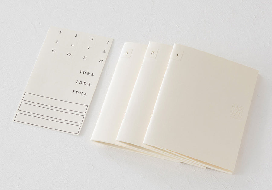 MIDORI - MD Notebook Light (3er Pack) - A6 blanco