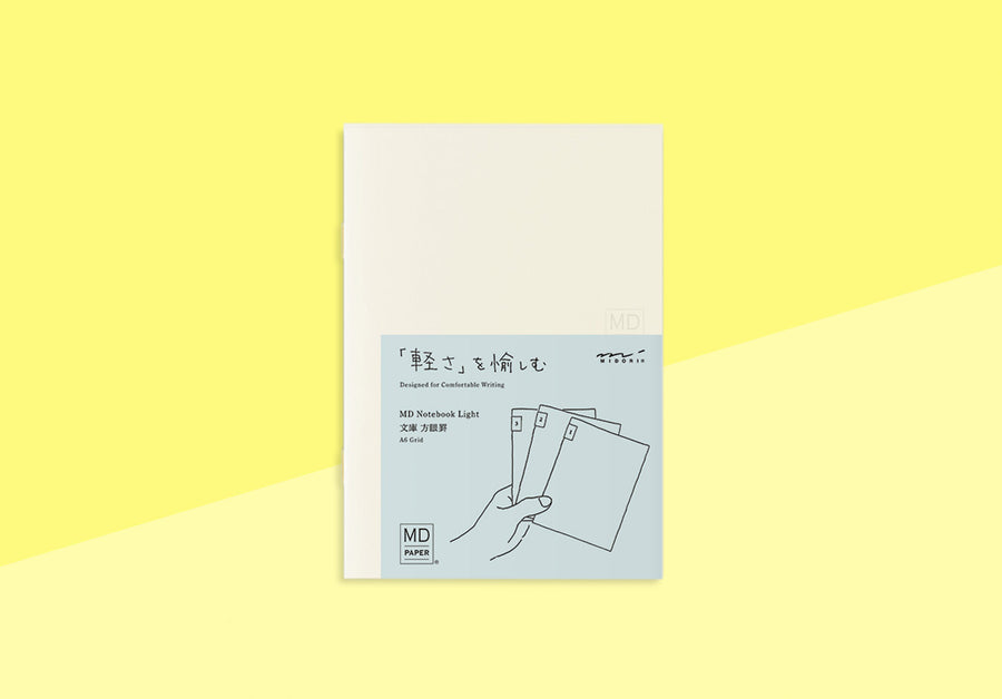 MIDORI - MD Notebook Light (3er Pack) - A6 kariert