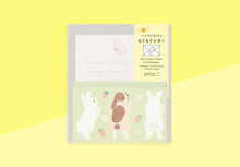 Load image into Gallery viewer, MIDORI - Mini Letter Set with Stickers - Hungry Rabbit