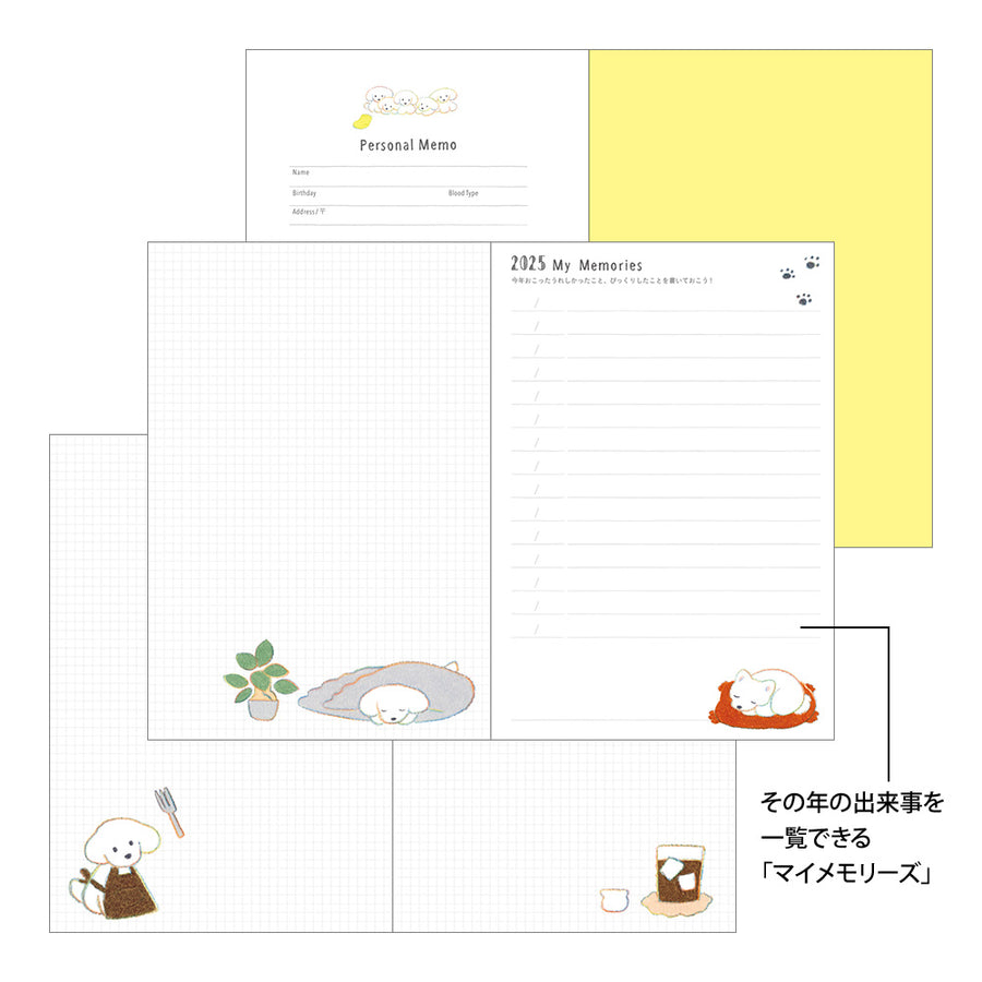 MIDORI - Pocket Diary 2025 - B6 Dog