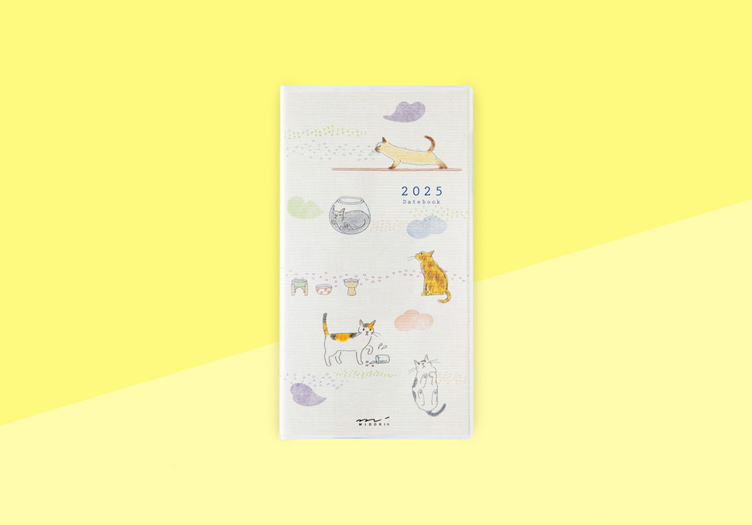 MIDORI - Pocket Diary 2025 - B6 Slim Cat