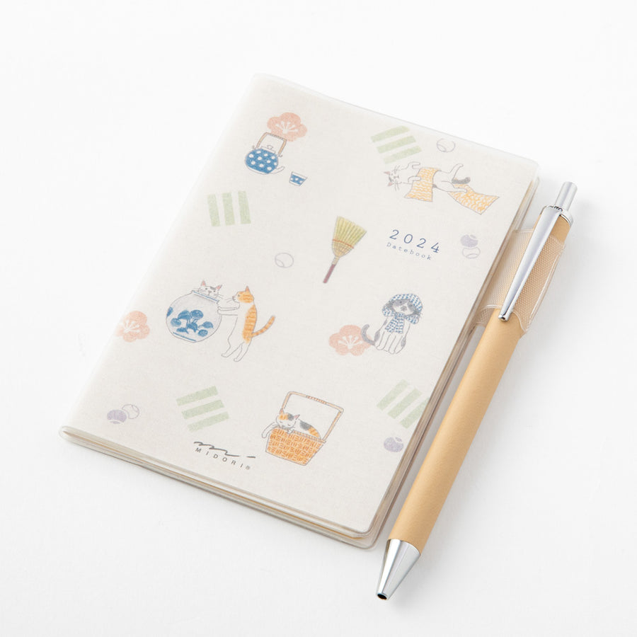 MIDORI - Pocket Diary A6 - Cat 2024