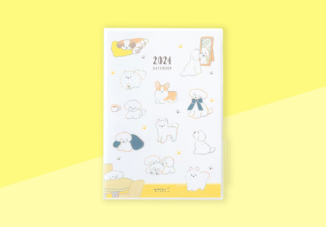 MIDORI - Taschenkalender B6 - Dog 2024