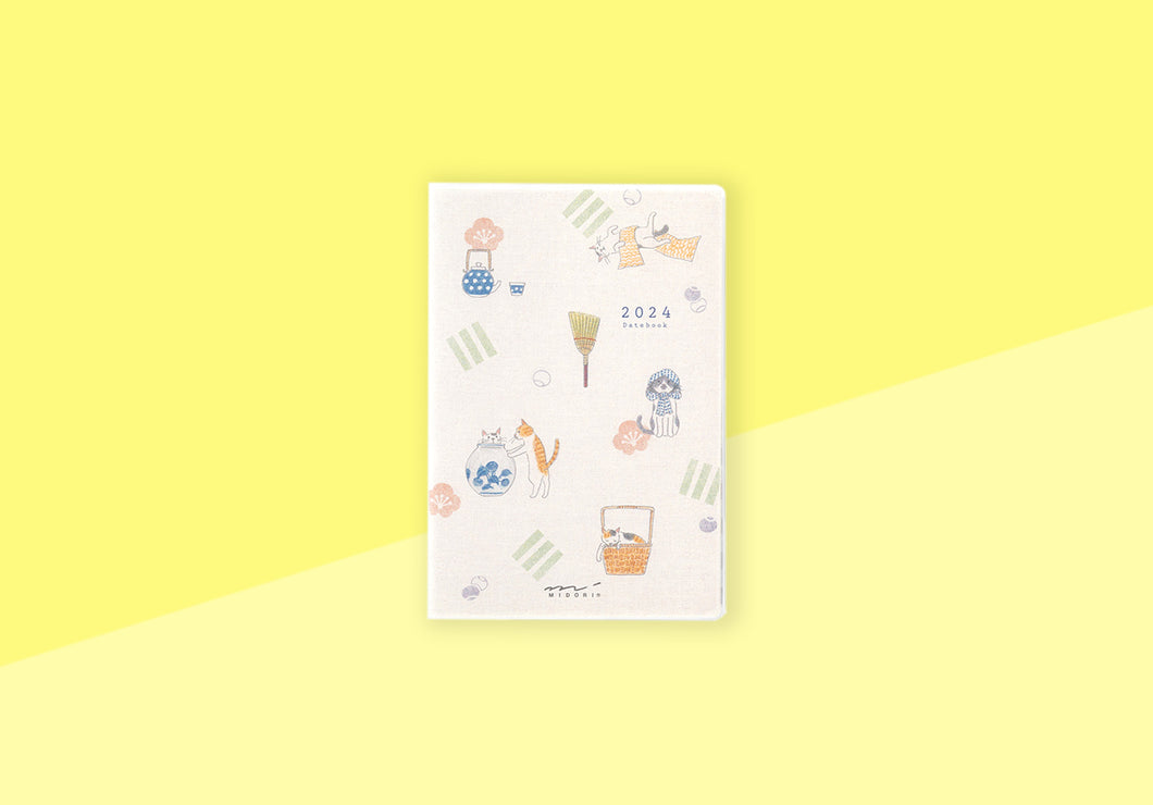 MIDORI - Taschenkalender Mini - Cat 2024