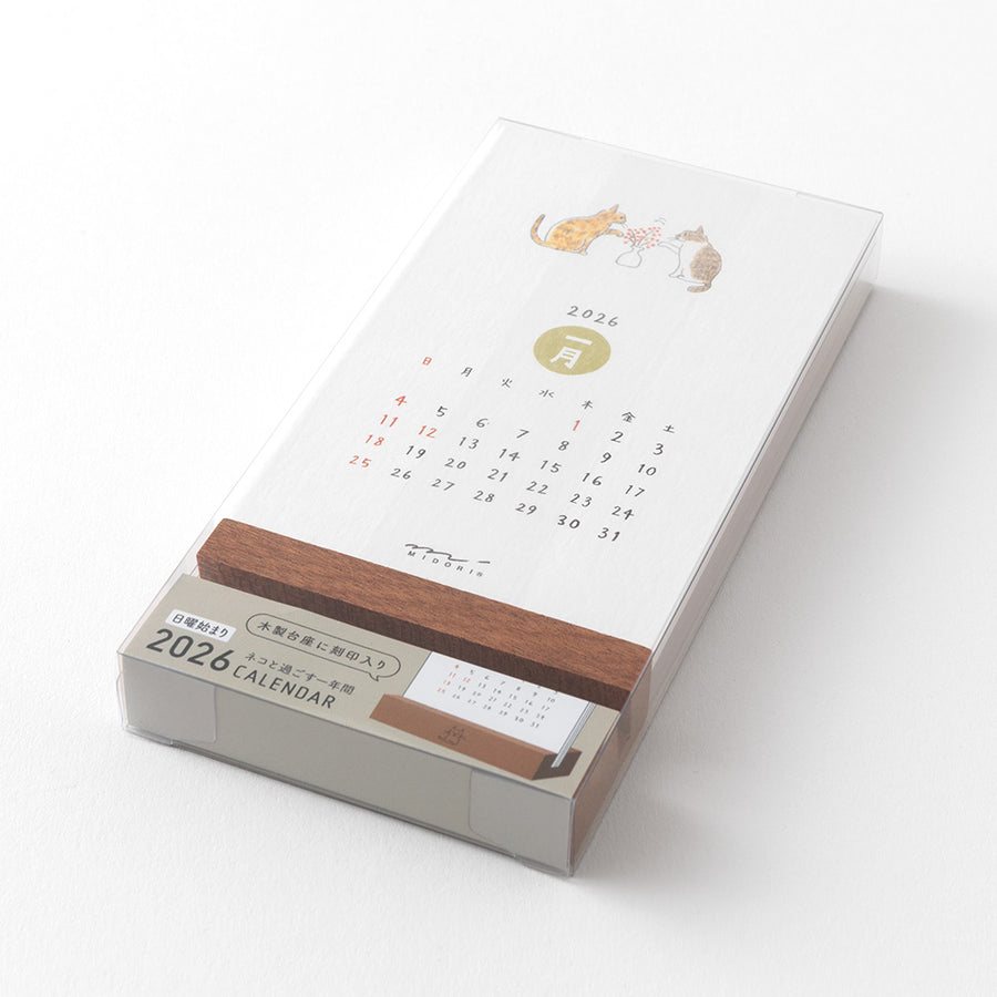 MIDORI - Standkalender 2026 - Cat