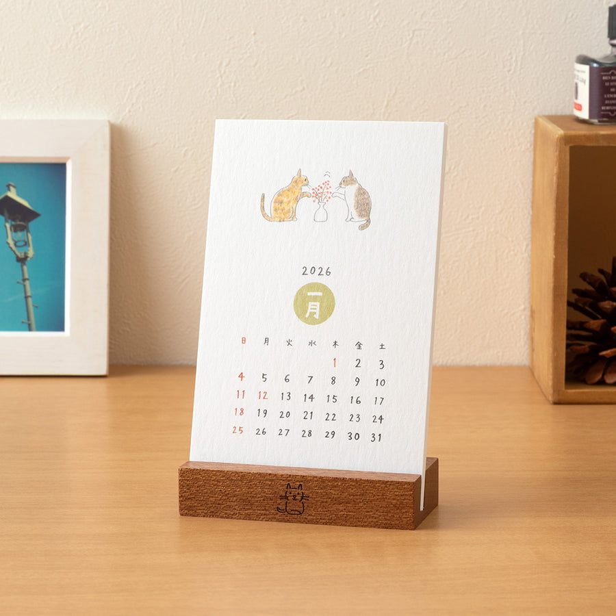 MIDORI - Standkalender 2026 - Cat