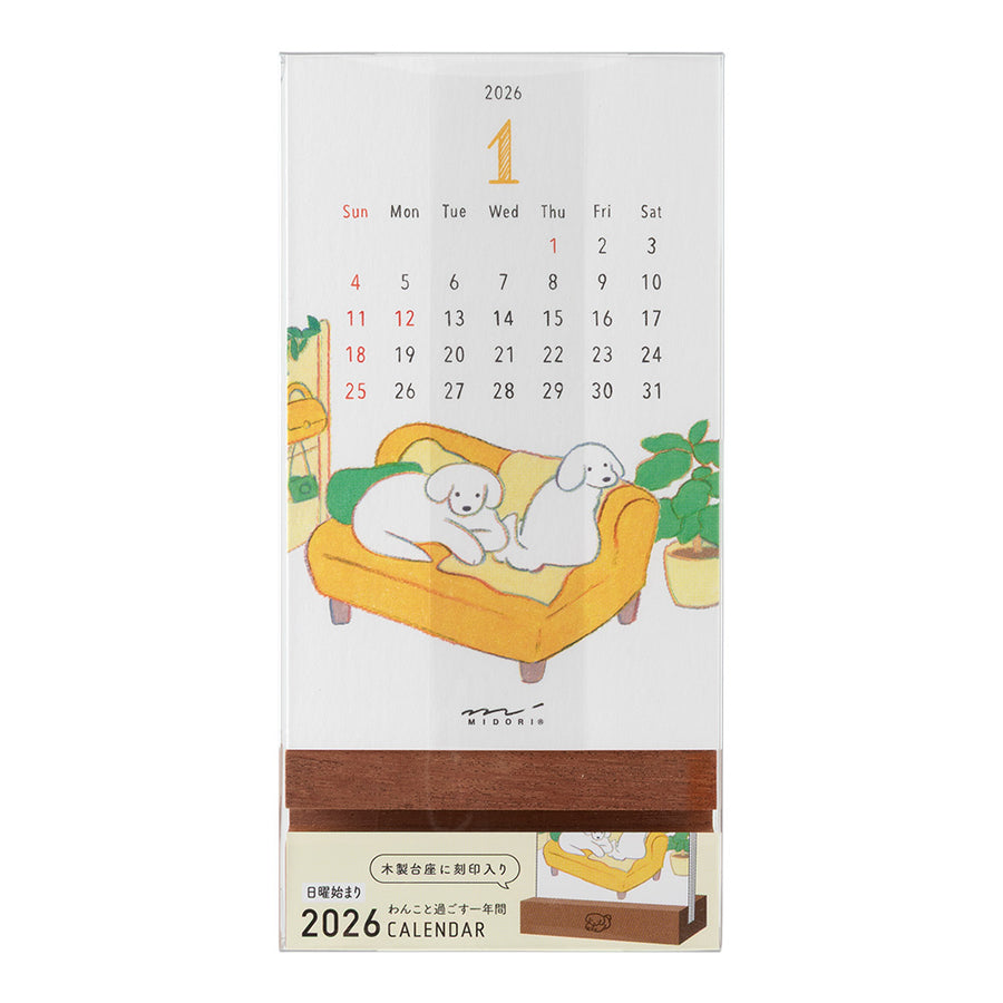 MIDORI - Standkalender 2026 - Hund 