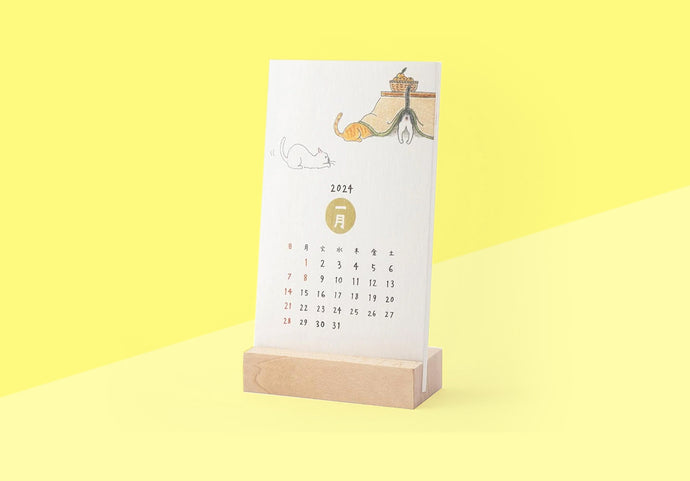 MIDORI - Stand Calendar 2024 - Cat
