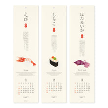 Load image into Gallery viewer, MIDORI - Echizen Washi Wall Calendar 2027 - Sushi