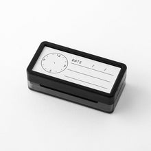 Load image into Gallery viewer, MIDORI - Paintable Stamp Pre-Inked - Half Size Time and Date