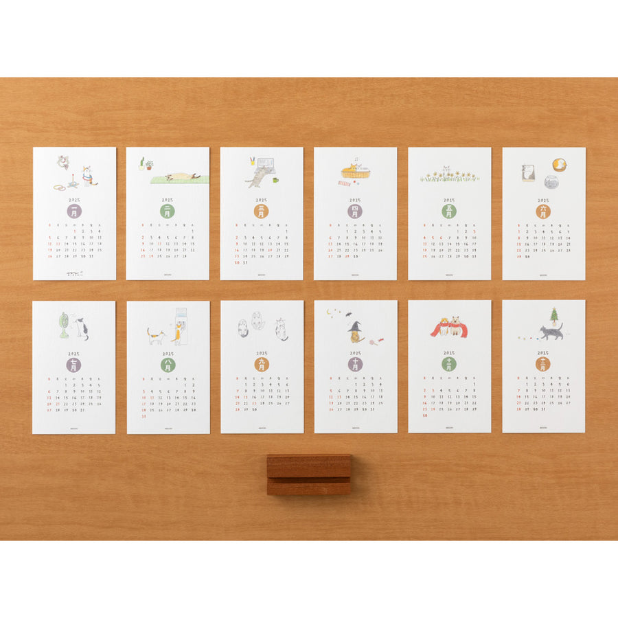 MIDORI - Standkalender 2025 - Cat