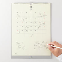Load image into Gallery viewer, MIDORI - MD Wall Calendar 2025 with pencil