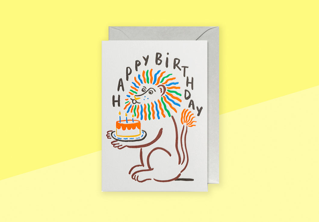 MARIE ASSÉNAT - Grußkarte - Happy Birthday Löwe