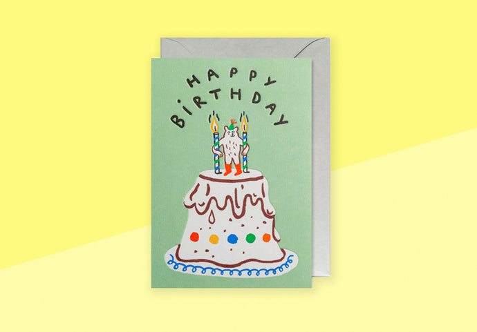 MARIE ASSÉNAT - Greeting card - Big Birthday Cake