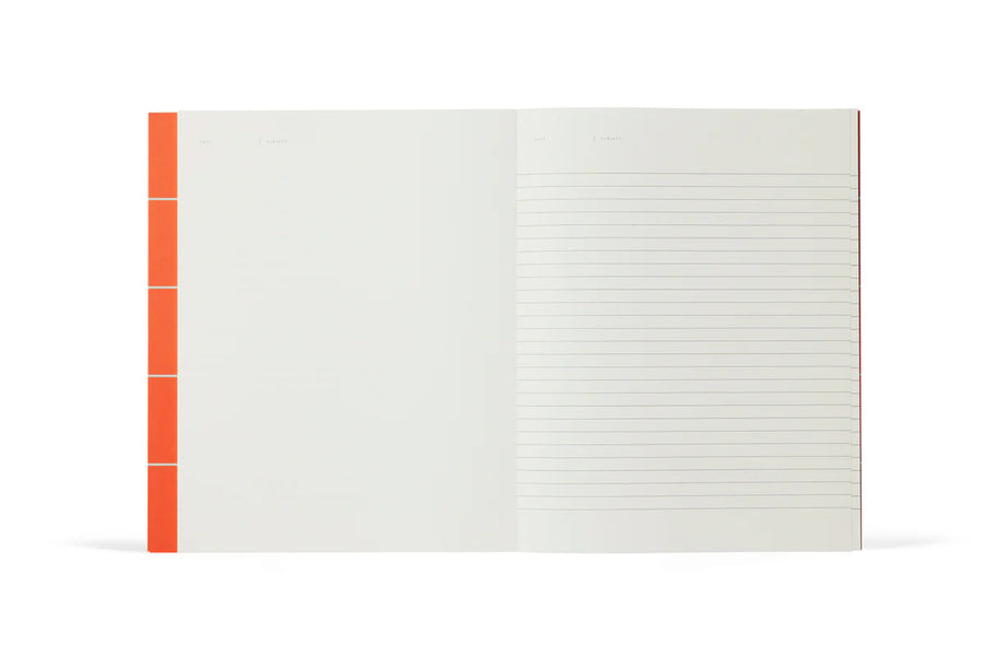 NOTEM - UMA Notizbuch Groß - Orange Check