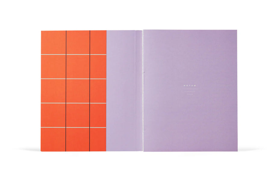 NOTEM - UMA Notizbuch Groß - Orange Check