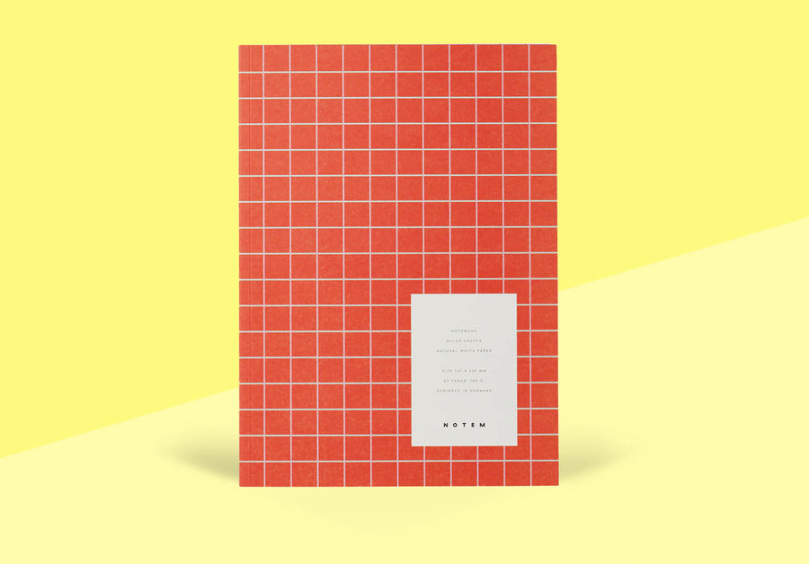 NOTEM - VITA Notizbuch Medium - Orange Grid