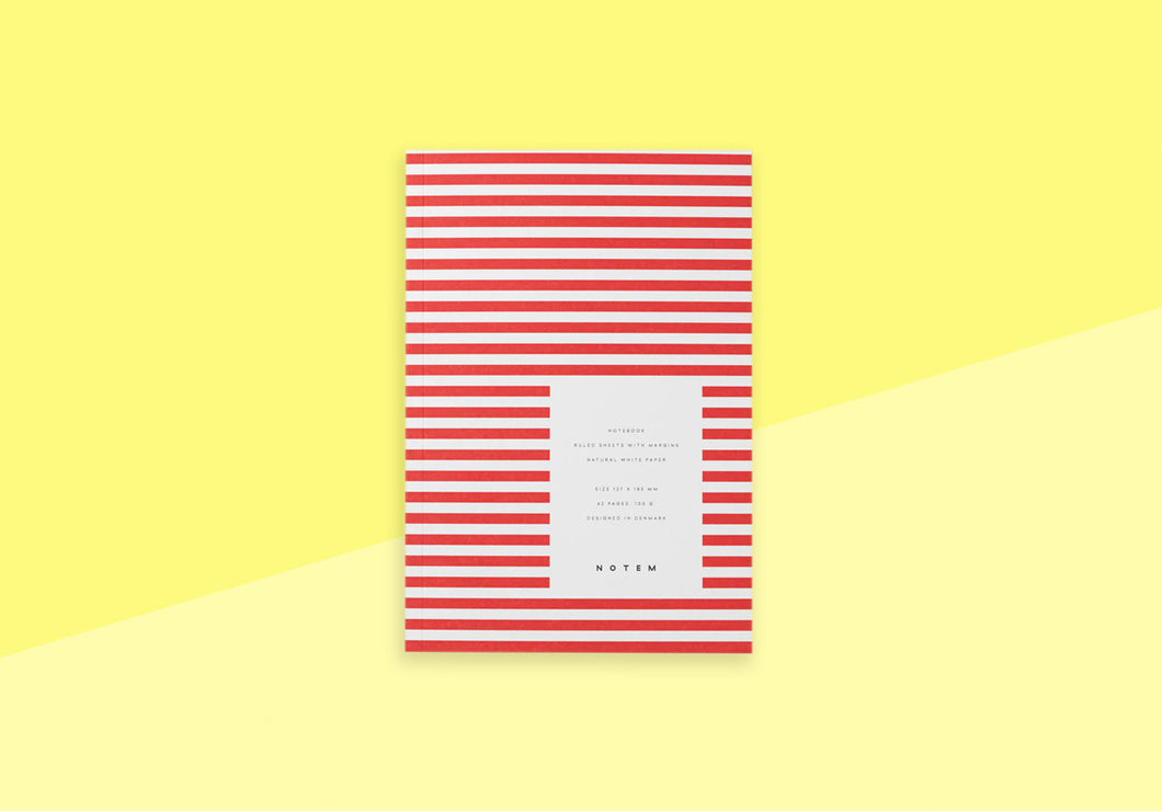 NOTEM - Vita Notebook Small - Bright Red Lined