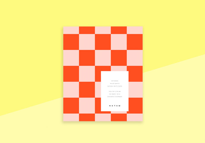 NOTEM - Nela Spiral Notebook - Medium - Orange check