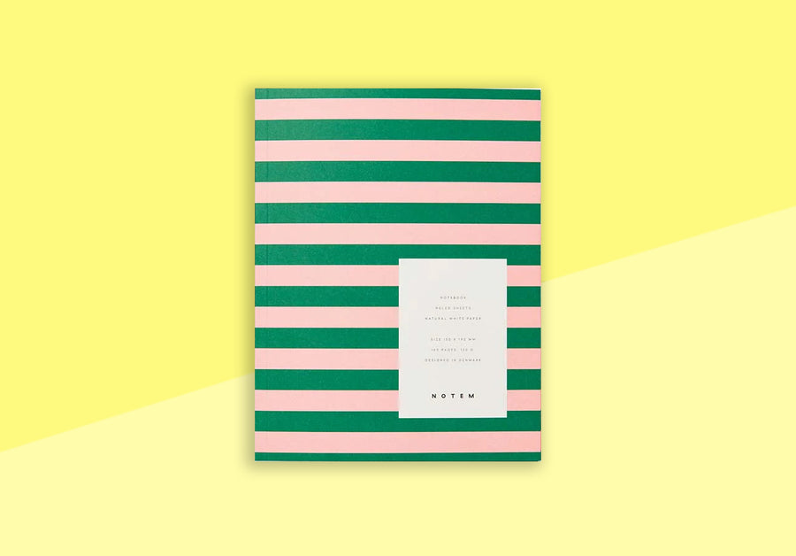 NOTEM - Uma Notizbuch Medium - Green & Rose