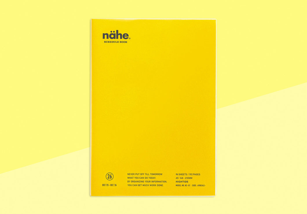 HIGHTIDE - NÄHE Diary 2026 - A5 - Yellow