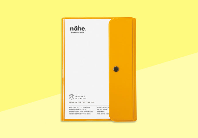 HIGHTIDE - NÄHE - Vertical Diary 2026 - B6 - Yellow