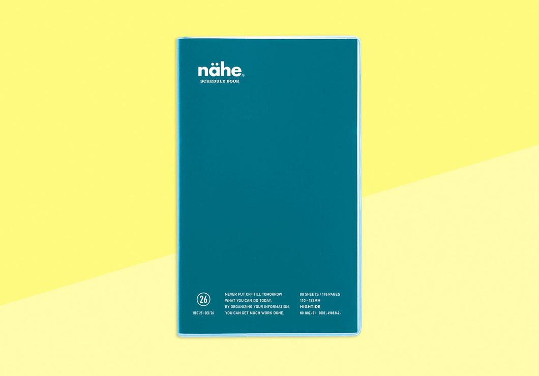 HIGHTIDE - NÄHE - Vertical Diary 2026 - B6 Slim - Blue