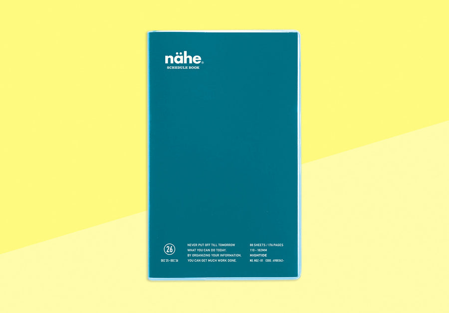 HIGHTIDE - NÄHE - Vertical Diary 2026 - B6 Slim - Blue