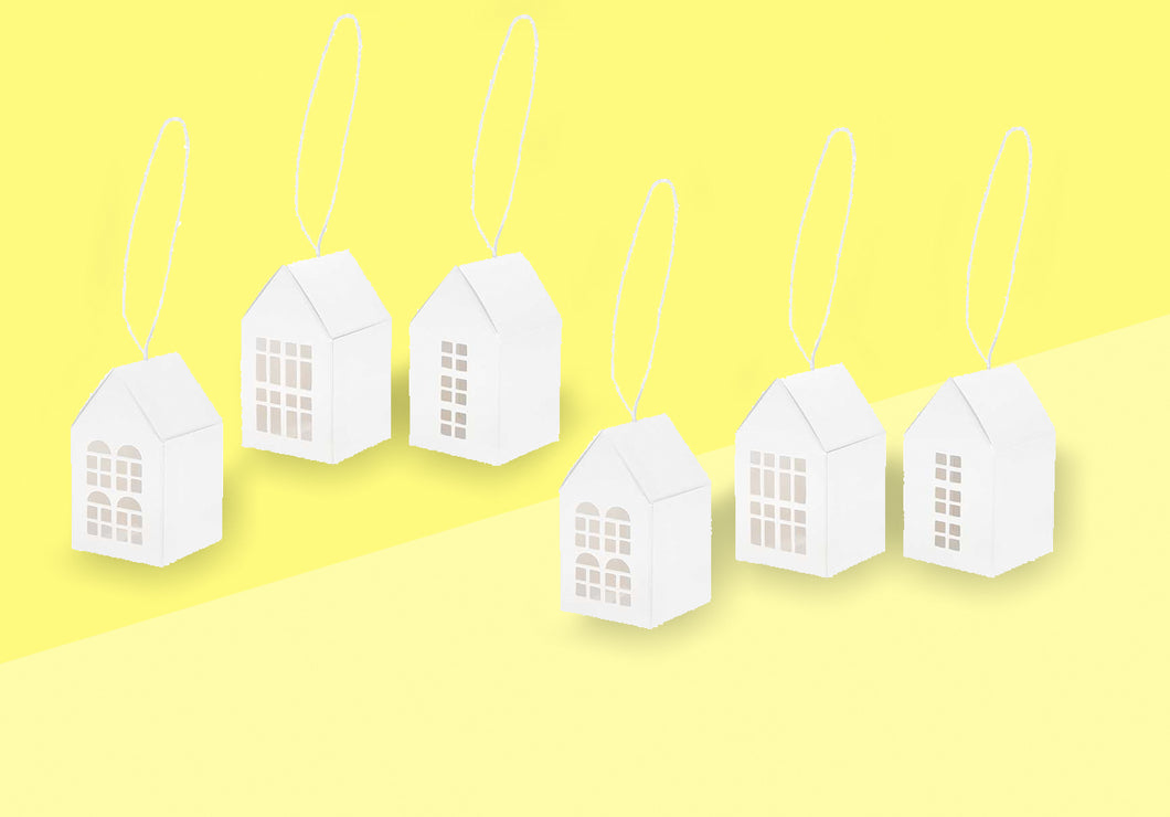 PAPER POETRY - Cardboard Houses - White