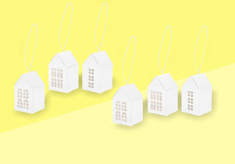 PAPER POETRY - Cardboard Houses - White