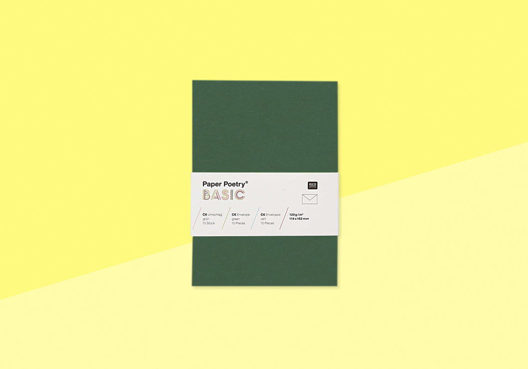 PAPER POETRY - Envelope C6 - Dark Green