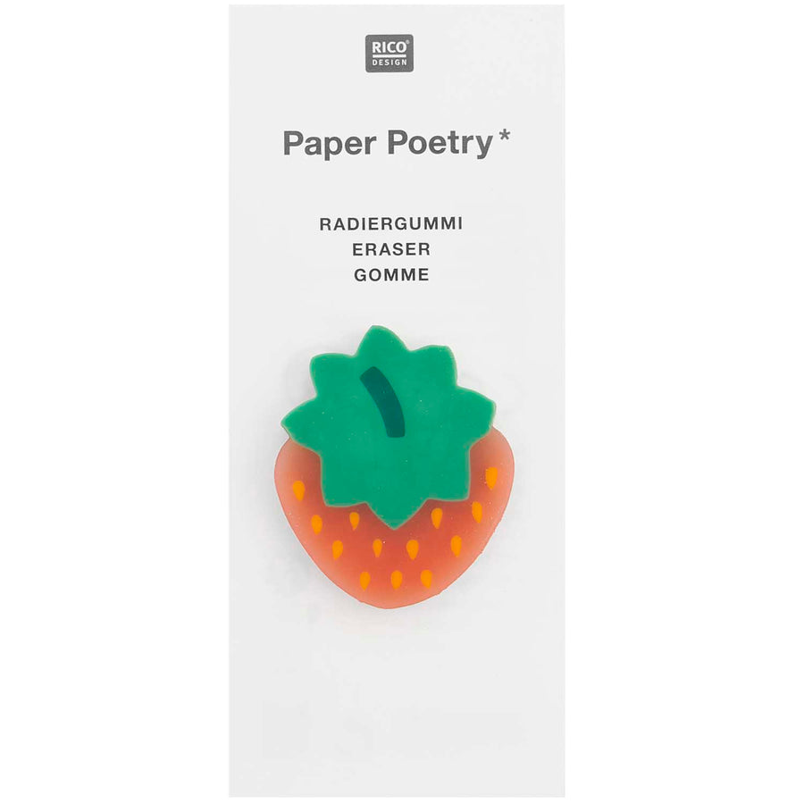 PAPER POETRY - Radiergummi - Erdbeere
