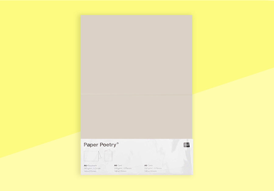 PAPER POETRY - Folded Cards A6 - Sand
