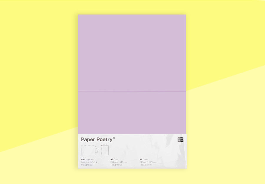 PAPER POETRY - Folded Cards A6 - Lilac