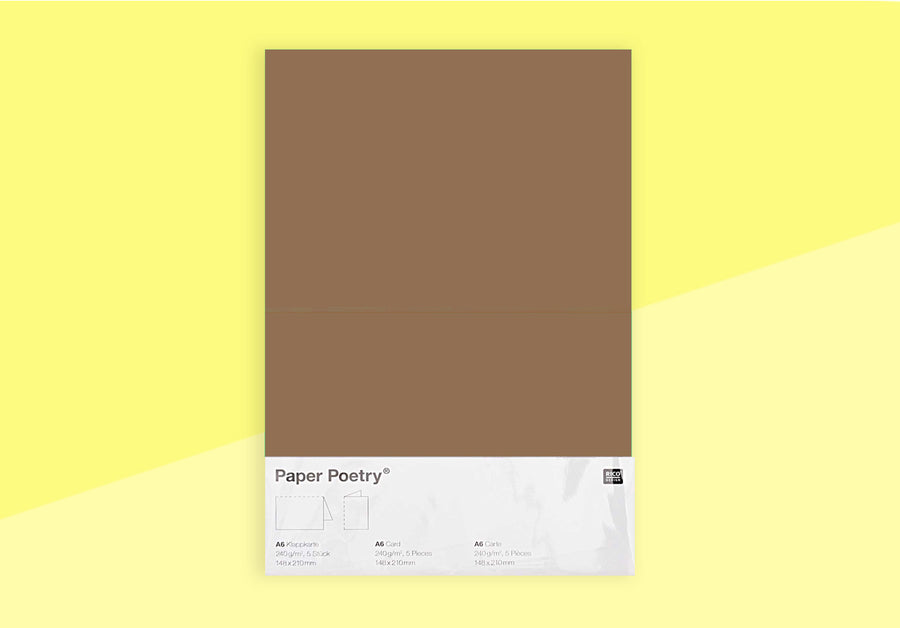 PAPER POETRY - Folded Cards A6 - Moca