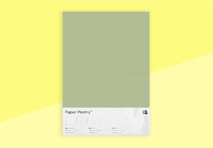 PAPER POETRY – Klappkarten A6 – Grün