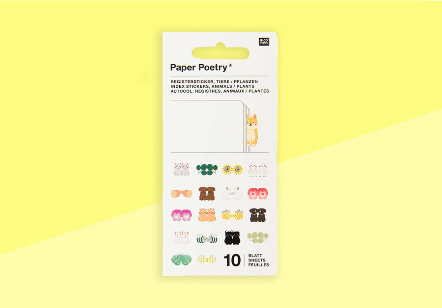 PAPER POETRY - Index stickers - Animals/Plants
