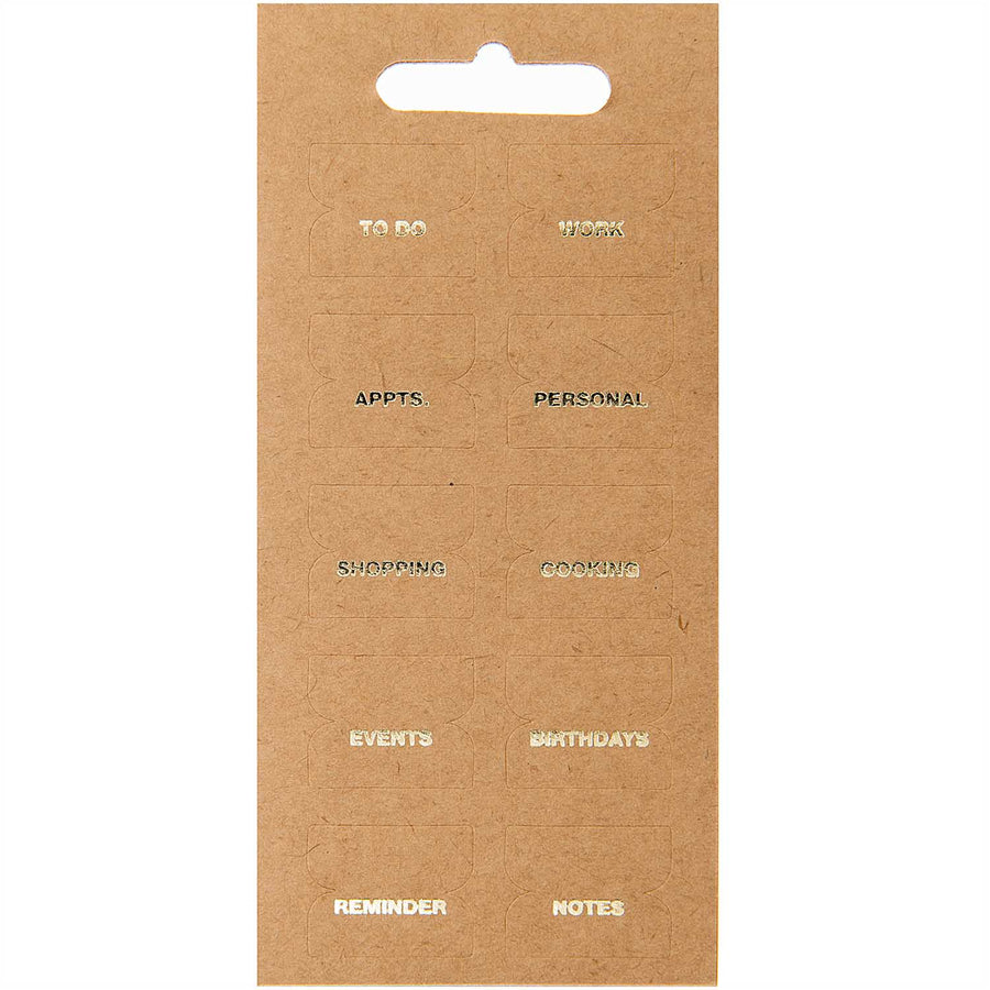 PAPER POETRY - Index stickers - Kraft Paper