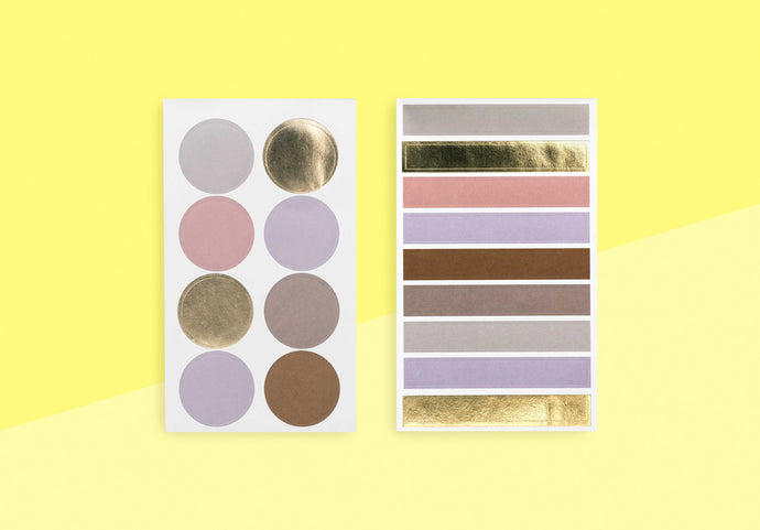 PAPER POETRY - Sticker Punkte & Streifen - Mauve
