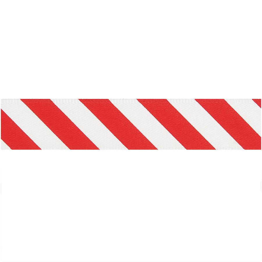 PAPER POETRY - Satinband - Streifen Rot / Weiß