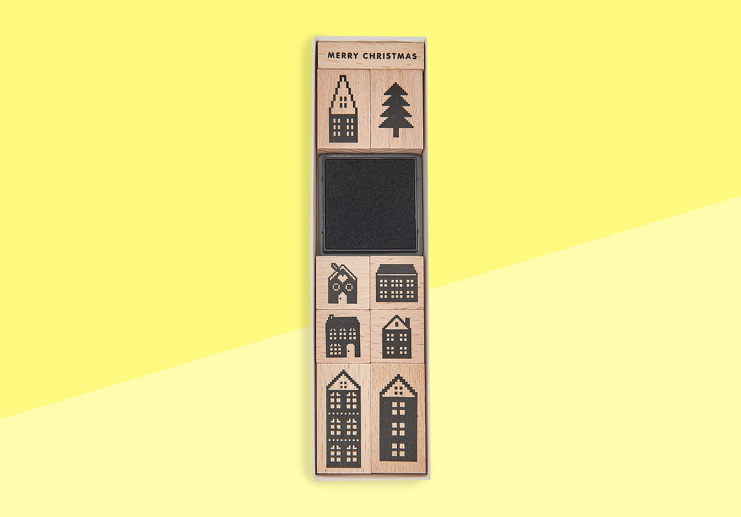 PAPER POETRY - Stamp Set - 10pcs - Houses
